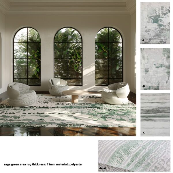 sage green area rug