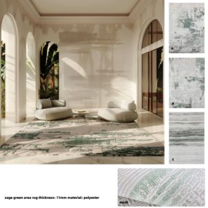 sage green area rug